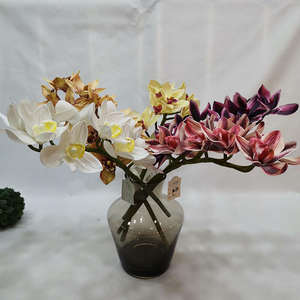 Fleurs artificielles en soie Sen Masine Real Touch, orchidées <span class=keywords><strong>Cymbidium</strong></span> pour centre de table, décoration de la maison - Product Image 4