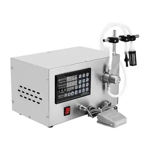 Mesin pengisi cair dengan pompa magnetik kecil, mesin pengisi cairan kontrol Digital botol atas meja 1 kepala