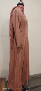 Kurta en coton pour femmes avec broderie florale, col rond, manches longues, tenue modeste pour tous les jours, style Inde Pakistan - Product Image 3