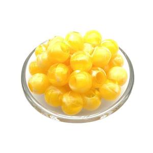 Cuentas redondas de doble color con agujero grande de 12mm, Material acrílico, cuentas de plástico con manchas de Color, accesorios de ropa - Product Image 4