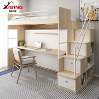 Combinaison supérieure inférieure de lit haut bas multifonctionnel en bois invisible pour mère enfant lit superposé pour enfant lit mezzanine avec bureau