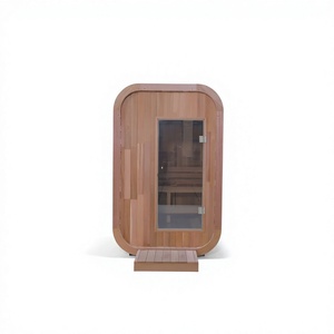 Cabina de Sauna de Cedro Rojo de Lujo para Exteriores, Ecológica, Impermeable, Vaporizador Seco, Sauna Finlandesa para Gimnasio, Apartamento, Uso Comercial - Product Image 4