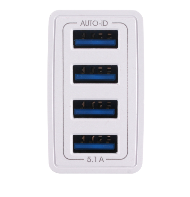 Chargeur rapide blanc 4 US
