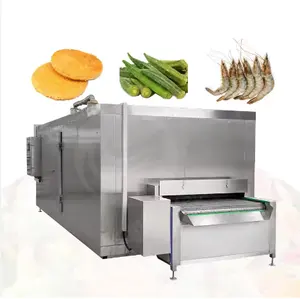 high quality automatic frozen vegetables fruit liquid nitrogen shock quick freezer spiral iqf machine