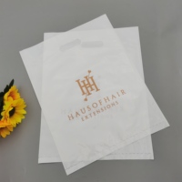 Sac en plastique à poignée en LDPE/HDPE avec Logo imprimé personnalisé, sac à provisions pour vêtements/chaussures