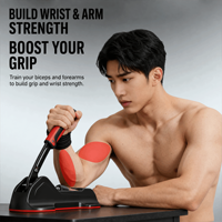 Appareil d'exercice ergonomique pour avant-bras à 20 niveaux de résistance hydraulique, avec base antidérapante, pour l'entraînement des biceps et de la force de préhension, idéal pour la salle de sport