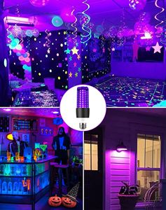120V 220V E26 <span class=keywords><strong>E27</strong></span> UVA 395-400nm que brillan en la oscuridad para pintura corporal fiesta cartel fluorescente LED bombilla negra <span class=keywords><strong>15W</strong></span> - Product Image 6