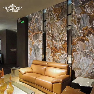 Losas de Cuarzo Dorado Bugatti de Lujo con Vetas Naturales, Pulido Goldtop, Tamaño Personalizado, Precio para Revestimiento de Paredes Interiores de Hoteles y Hogares - Product Image 4