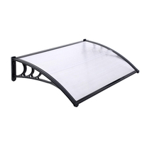 Auvent de fenêtre en polycarbonate bleu pliable, protection contre les UV et la pluie