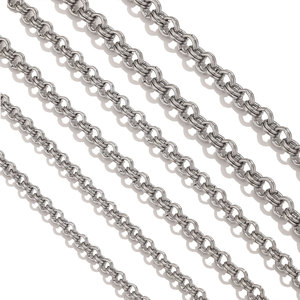 New Style Heavy Stainless Steel Double Loop <b>Cross</b> O-<b>Ring</b> Chain | 4-6MM Wide Sold by Meter - Product Image 5