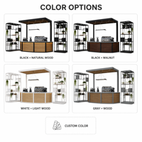 Kiosque de luxe en bois pour centre commercial, présentoir à desserts, comptoir personnalisé pour café et bubble tea