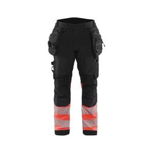 BLAKLADER - 182125139955D108 Pantalon Softshell haute visibilité Noir/Rouge-EAN 7330509879320 HI-VIS WORKWEAR - Product Image 1