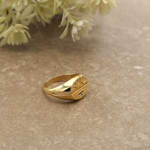 Bague Soleil Céleste Plaqué Or 14K Argent Luxe Mariage Quotidien - Product Image 3