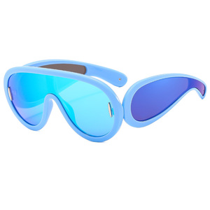 2025 Y2k <strong>Sunglasses</strong> Fashion Trendy Cute Plastic Funny <strong>Personalised</strong> Luxury Unisex Top One Piece Lens Oversized Shield <strong>Sunglasses</strong> - Product Image 3