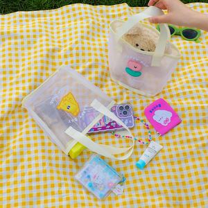 Bolsa de Cosméticos Transparente de PVC con Diseño de Oso, Linda y Portátil, con Logotipo, para Mujer, Ideal para Viajes de Verano, Playa y Almacenamiento Práctico - Product Image 3
