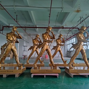 <span class=keywords><strong>Statue</strong></span> personalizzate in fibra di vetro in resina che camminano per la casa scultura di arredamento - Product Image 6
