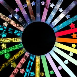 210 feuilles de papier <span class=keywords><strong>origami</strong></span> lumineux en forme d'étoile, bandes de papier colorées, étoiles porte-bonheur, bandes de papier <span class=keywords><strong>origami</strong></span> double face, bandes de papier de décoration <span class=keywords><strong>origami</strong></span> - Product Image 5