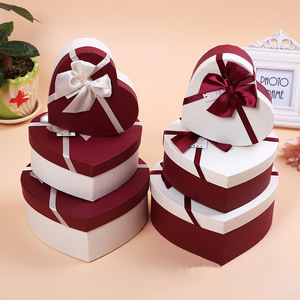 Custom Print Logo Heart Shaped Lid Base Box Rigid Cardboard Holiday Gift Valentine <strong>Chocolate</strong> Wholesale Paper <strong>Packaging</strong> Supplier - Product Image 2