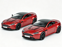 Modelo de Auto Deportivo de Aleación Fundida a Presión a Escala 1:24 del Aston Martin V12 Vantage S 2013, Color Rojo, Juguete de Simulación Metálico, Venta al Por Mayor