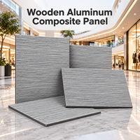 Panneau composite bois-aluminium grain cerisier 3mm avec revêtement PE pour plafonds commerciaux