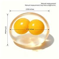 Mainan Telur Lentur Anti-Stres dari Karet Termoplastik Transparan yang Mirip Asli; Telur Dua Kuning untuk Melepas Stres; Desain Lambat Mengembang