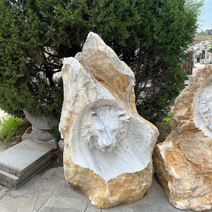 Escultura de mármol personalizada piedra tallada mármol animal mármol estatuas de León - Product Image 4