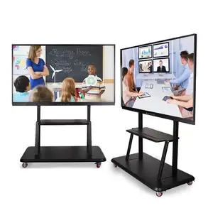 Touch Screen interattivo insegnamento lavori lavagna interattiva sala riunioni intelligente casa Online 55 65 75 85 98 pollici LCD nero 3.5MS