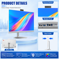 Ordinateur tout-en-un blanc de 23,8 pouces pour salle de classe scolaire, processeur Core i5, 8 Go de RAM, SSD de 256 Go, Windows 10 Education, ordinateur de bureau AIO, kit complet OEM