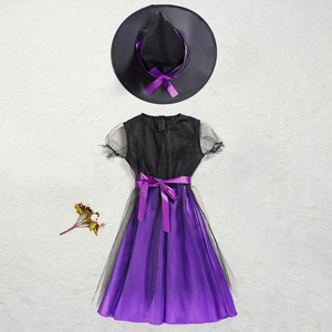 <span class=keywords><strong>Disfraz</strong></span> de bruja para niñas, vestido de cuento de hadas, ropa de calabaza para <span class=keywords><strong>Halloween</strong></span>, <span class=keywords><strong>disfraz</strong></span> de murciélago y araña para fiesta de cosplay, 2-15 años - Product Image 4