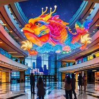 Lanternes suspendues géantes en forme de carpe dragon et de lotus, éclairages de plafond pour centres commerciaux, idéales pour le Nouvel An et les expositions commerciales