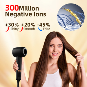 Sèche-cheveux ionique négatif 1600W à moteur BLDC sans balais haute vitesse avec 3 niveaux de vitesse, séchoir à main pour cheveux – Grande Vente - Product Image 4