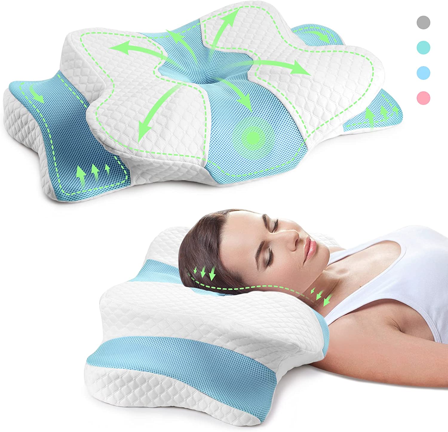 Подушка из пены с эффектом памяти, подушки для шеи для облегчения боли, подушка для шеи и плеч