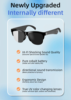 Lunettes Audio Intelligentes BT5.4 Sans Fil, Lunettes de Soleil avec Haut-parleur 130mW, Microphone Métallique, Appel Téléphonique, Type-C, 6H d'Autonomie pour Voyage, Activités de Plein Air et Salle de Sport