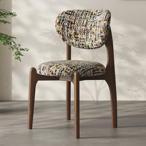 Fauteuil d'appoint vintage français en <span class=keywords><strong>bois</strong></span> massif de style antique, avec dossier en tissu et assise rembourrée - Product Image 3