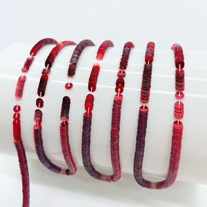 True Red 4 mm Français Plat Sequin GRS Certifié Broderie Paillettes pour Vêtements De Mariée De Luxe Mode Artisanat - Product Image 5