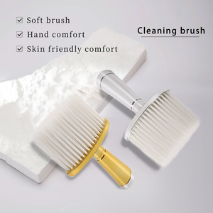 Brosse à cheveux en poils de sanglier en plastique souple - Brosse professionnelle pour le cou et le visage, dépoussiéreur pour salon de coiffure, brosse à cheveux pour le visage - Product Image 2