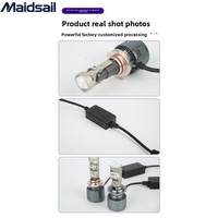 Phare de voiture à LED A80, lentille de clignotant externe fisheye, H7 H11, phare modifié pour moto