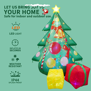 Sapin de Noël gonflable géant en tissu auto-gonflant résistant aux intempéries pour événements hivernaux et festivals de rue - Product Image 6