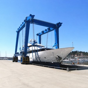 Lève-bateau marin fiable de 15 tonnes pour la mise en quille et le récupération de yachts en chantier naval, avec palan à câble ou à chaîne - Product Image 4
