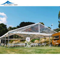 Tente transparente de luxe à toit transparent pour événements de mariage, capacité de 1000 personnes pour les mariages, salons, autres occasions