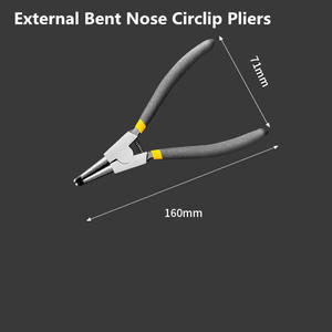 צבת טבעות YTH 7 אינץ' פנימיות/חיצוניות עם קצוות ישרים וכפופים להסרה והחזקת טבעות - Product Image 4