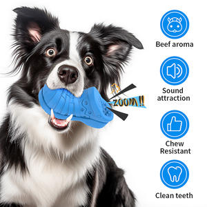 Jouet à mâcher neutre pour <span class=keywords><strong>chien</strong></span>, bleu, interactif, sonore, pour le nettoyage des dents, pantoufles pour animaux de compagnie - Product Image 2