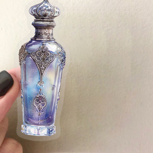 50 miếng dán trang trí chai màu xanh trong suốt để trang trí cửa sổ nhãn dán bầu trời đêm trăng đẹp - Product Image 4