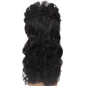 Peluca de Mullet para hombre, pelucas de pelo largo y rizado negro de los años 70 y 80, disfraces de <span class=keywords><strong>Halloween</strong></span> para hombre, pelucas de películas de TV Rocker Punk, suministros de actuación para fiestas - Product Image 4