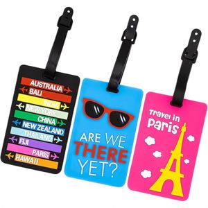 Custom <b>Silicone</b> <b>Luggage</b> <b>Tag</b> Cartoon PVC Soft <b>Rubber</b> Travel <b>Luggage</b> <b>Tag</b> Custom logo Promotional <b>Luggage</b> Accessories - Product Image 4