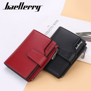 Baellerry Women's Short <b>Wallet</b> 4 Inch PU Leather Zipper Card <b>Holder</b> Solid Color Everyday Use - Product Image 3