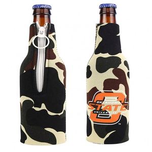 Funda Aislante Personalizada para Botella de Cerveza de Neopreno de 330 ml (12 oz) con Logotipo Personalizado, Funda de Neopreno para Bebidas con Diseño de Camuflaje - Product Image 1
