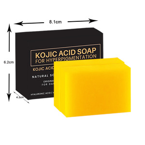 Savon à la glycérine naturelle au Kojic Acid pour le visage et le corps, base de soin, 50 kg en barres, blanchissant, citron, savon de bain 300 grammes - Product Image 2