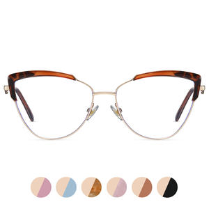 Montura de gafas TR90 estilo ojo de gato, con filtro de luz azul, para mujer, tamaño mediano, con lentes AC. - Product Image 3