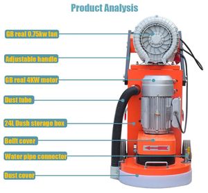 Multifunction 220V/380V Hand Push Concrete <b>Floor</b> Surface Grinding Machine with Motor Semi-Automatic 4kw Power - Product Image 4